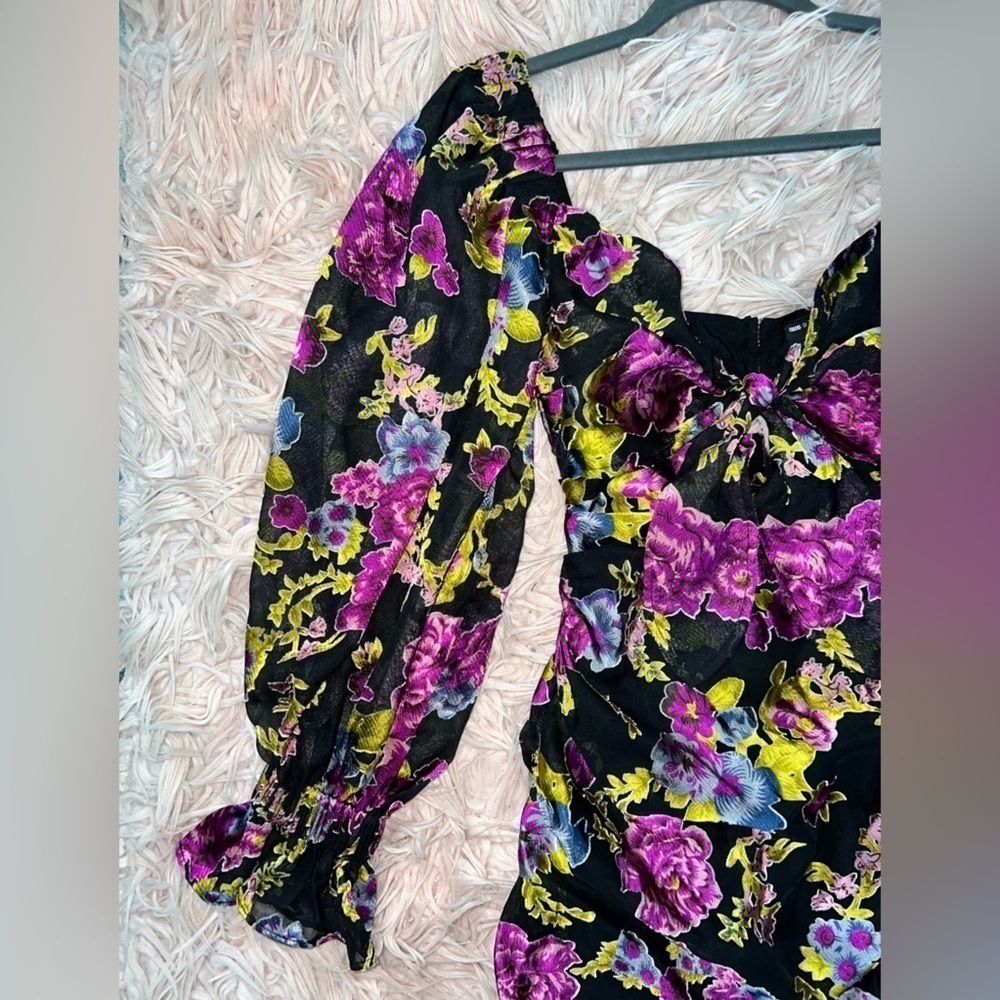 ASOS DESIGN tie front mini dress - Picture 4 of 8